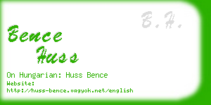 bence huss business card